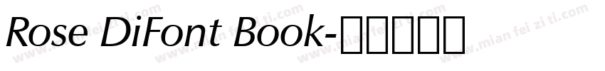 Rose DiFont Book字体转换